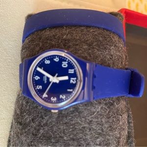 Blue swatch watch working well